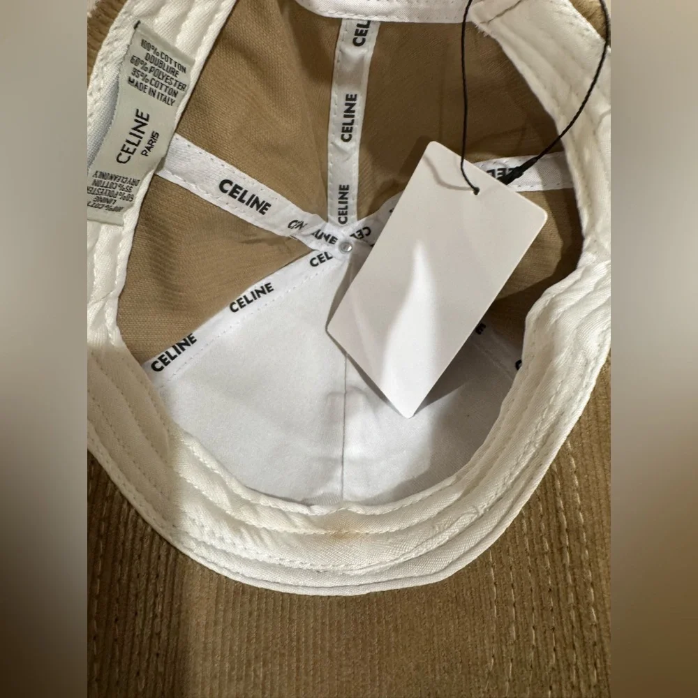 Inspired  C  Triomphe Baseball Cap in Corduroy. NWT.
